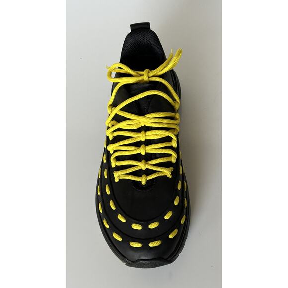 Bottega Veneta Mens Leather Black/Yellow Sneakers 9.5 US 578305 1013 NIB $950 main image 6